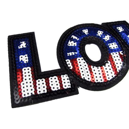 Large Love Bright Sequin iron on Patches Patch Badge Badges Logo motif P428