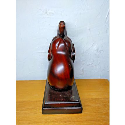 Indonesian/Mahogany Wood Elephant Sitting Sculpture/Carving Selamat Designs