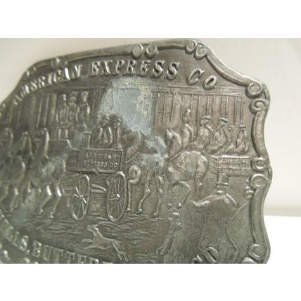Vintage Original American Express Co Wells Butterfield & Co Belt Buckle