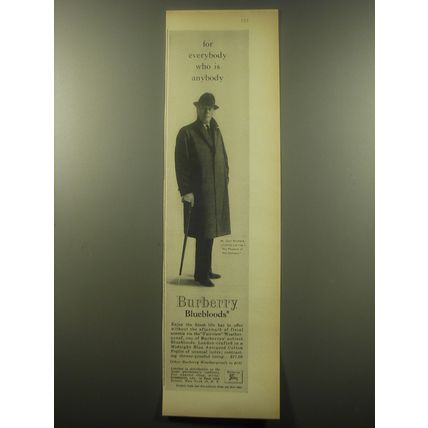 1959 Burberry Bluebloods Fairview Coat Ad - Cyril Ritchard - For everybody