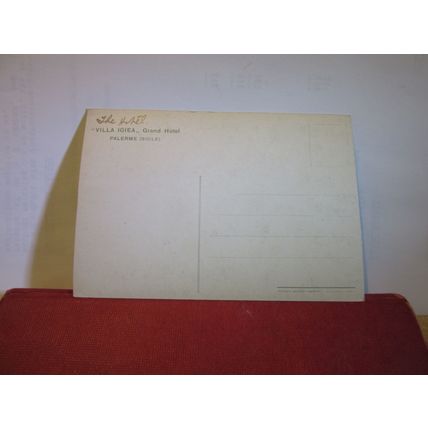 'VILLA IGIEA' GRAND HOTEL, PALERMO, SICILY, ITALY unused antique postcard =