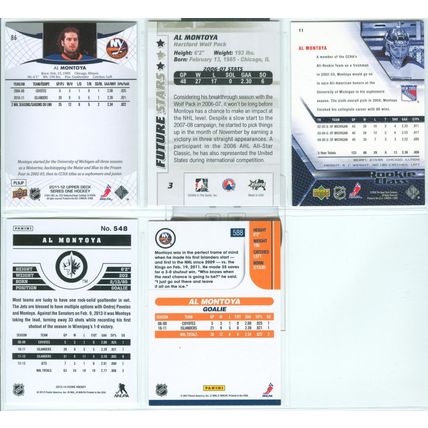 AL Montoya 5x card lot