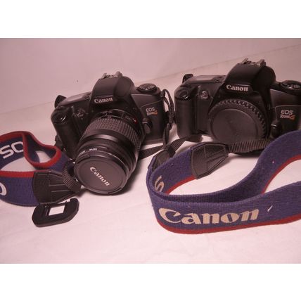 Canon EOS Rebel G SLR 35mm Film Camera w/ EF Zoom 35-80mm 1:4-5.6 lll Lens, (2)*