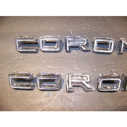1968 DODGE CORONET QUARTER PANEL EMBLEMS OEM #2840622 2840619 2840623 2840624 +