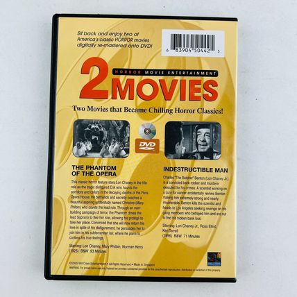 The Phantom of the Opera / Indestructible Man (2-Movie Pack) DVD