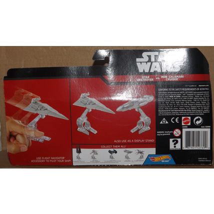 Mattel Hot Wheels Die-cast Star Wars Star Destroyer & Mon Calamari Cruiser 2015