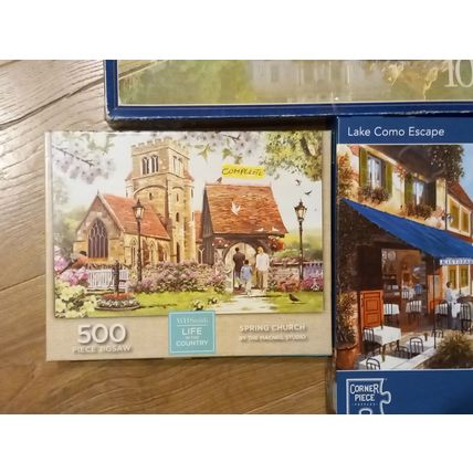 3 Jigsaws Puzzles WHSmiths Hestair Classic Corner Piece Bundle All 100% Complete