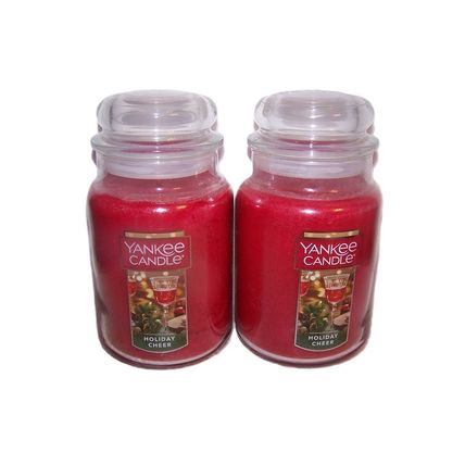 Yankee Candle Holiday Cheer Large Jar Candle 22 oz each - Lot of 2