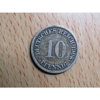 1906g 10 Pfennig Germany Empire Coin