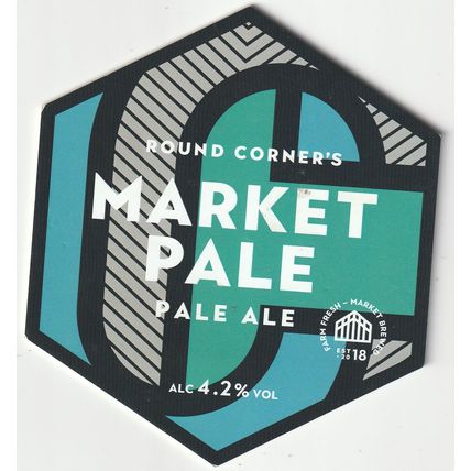UNUSED PUMP CLIP FRONT - ROUND CORNER BREWING - MARKET PALE ALE