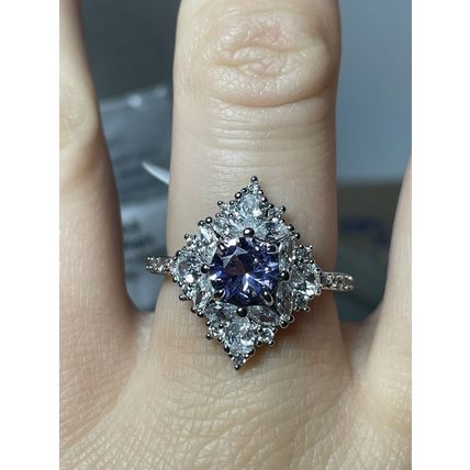 NIB She's All Magic LC Lavender Quartz W/Rhodium Pl Band Sz8 RBP4684 SRP$128