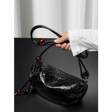 Women Genuine Leather Shoulder Bag Black