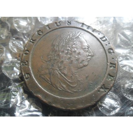 1797 George III "Cartwheel" two pence.