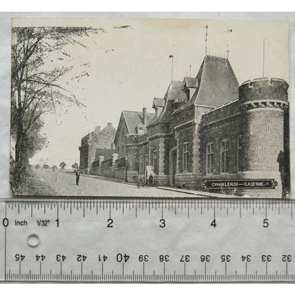 vintage postcard Charleroi, Caserne