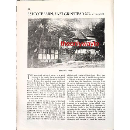 Estcote Farm, East Grinstead, Sussex, Book Illustration (Print), 1932