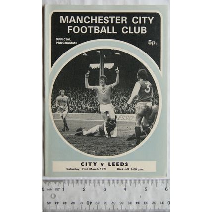 1973 programme Manchester City v. Leeds