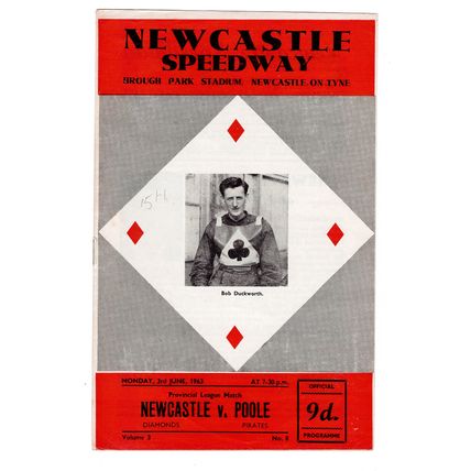 Newcastle v Poole 1963 speedway programme