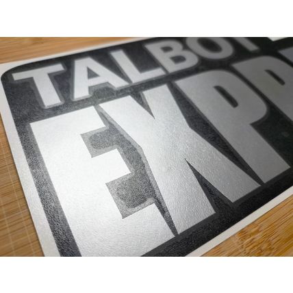 Talbot Express Motorhome Campervan Bonnet Vinyl Decal Sticker Silver/Black