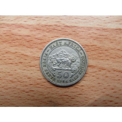 East Africa 1956 50 Cents Coin