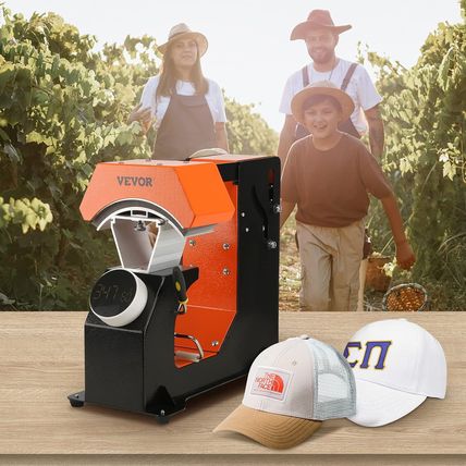 VEVOR 3-In-1 Auto Hat Heat Press Machine for Caps - No Crease, Automatic Release