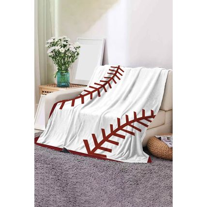 Bright White Ball Game Fashion Fleece Blanket 130*150cm
