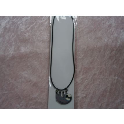Necklace with Grey Hsanging Sloth Pendant