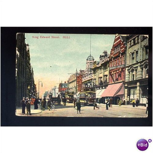 Yorkshire HULL King Edward Street Postcard by Kromo (20300X)