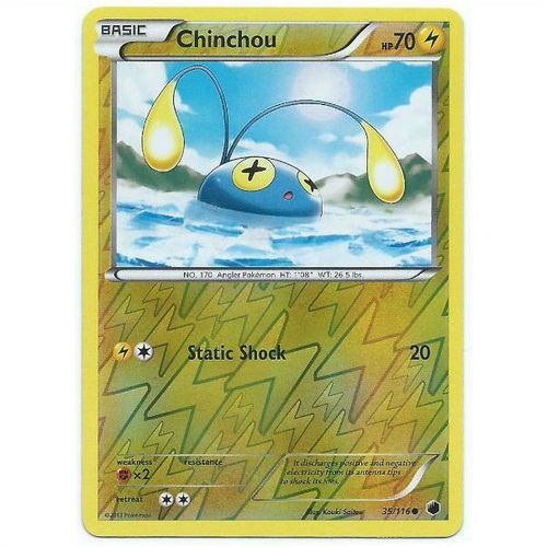 Pokemon Black & White Plasma Freeze - #35/116 - Chinchou Rev Holo