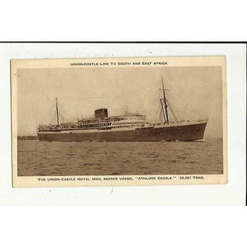 Union-Castle RMMV ATHLONE CASTLE Company Postcard
