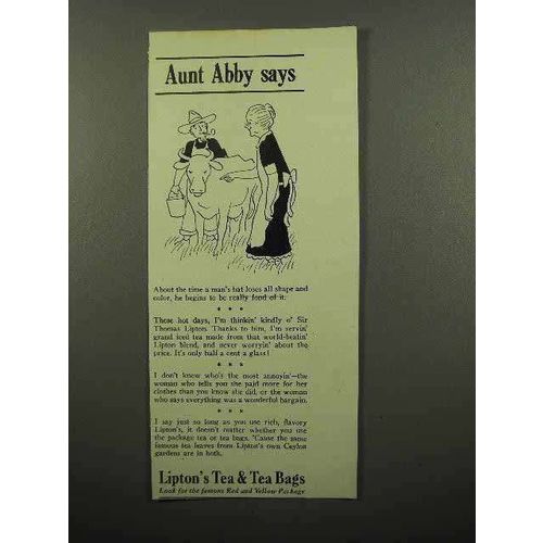 1941 Lipton's Tea Ad