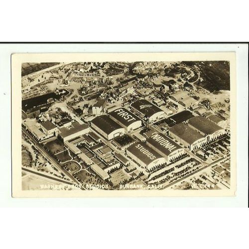 WARNER BROS. STUDIOS Hollywood Aerial Postcard (C 144)
