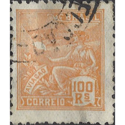 BRAZTL, Aviation, orange 1931, 100reis, #6