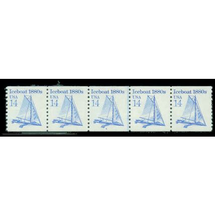 2134 14c Iceboat Very Fine MNH Dry Gum PNC 4/5 P0243