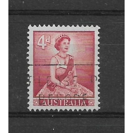 Australia.SG313 4d Queen Elizabeth II (Carmine-Lake).Fine Used.Jan22d