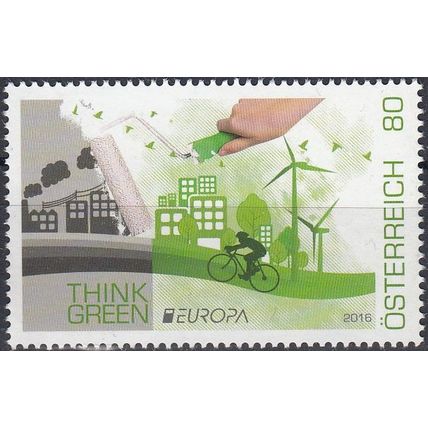 Österreich 2016 Yvert 3096 Neuf ** Cote (2017) 2.40 € Europa CEPT Pensez en vert