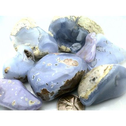 Holly Blue Agate Gemstone Carving Cabbing Rough