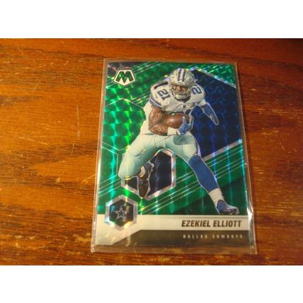 2021 Mosic, 2-Cards, Blue/Green, Reactive Prizms, EZEKIEL ELLIOTT, Cowboys #60