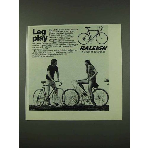 1973 Raleigh Grand Prix Bicycle Ad - Leg Play