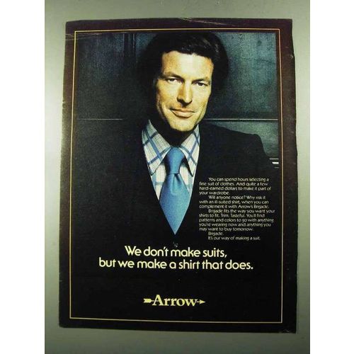 1976 Arrow Brigade Shirt Ad - We Don't Make Suits