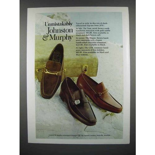 1977 Johnston & Murphy Shoes Ad - Taos, Hogan, Clift