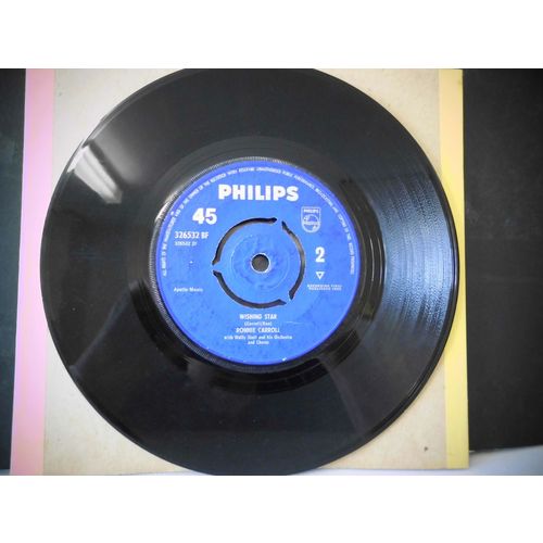 7" 1962. RONNIE CARROLL. ROSES ARE RED.326532 BF. WISHING STAR. PHILIPS .EX