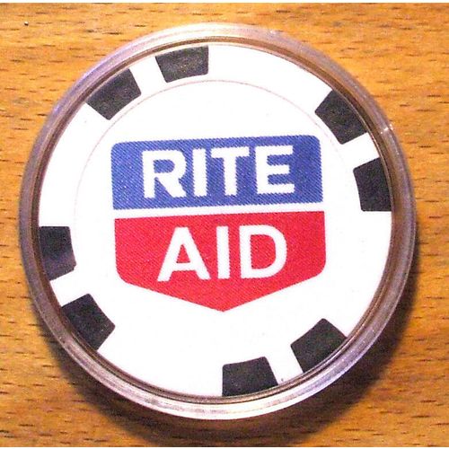 Rite Aid Poker Chip Golf Ball Marker - Black