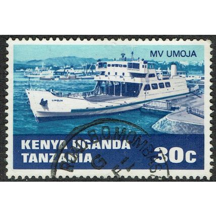 KUT 1969 Water Transport 30c Blue and Grey SG256 FU