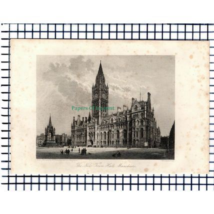 (6474) The New Town Hall Manchester - 1893 Print