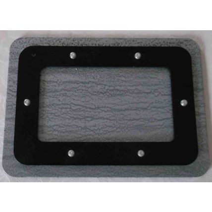 Motorcycle kick stand - paddock plate - Black & Galv