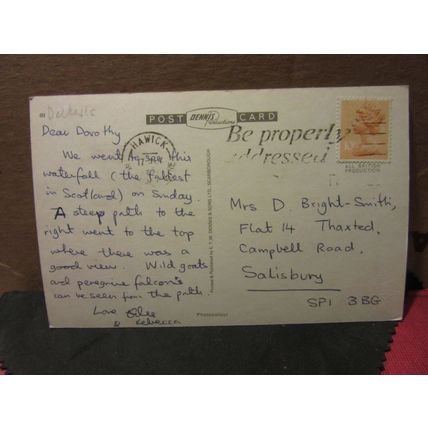 GREY MARES' TAIL, near MOFFAT, SCOTLAND used postcard by Dennis 1984 pm =