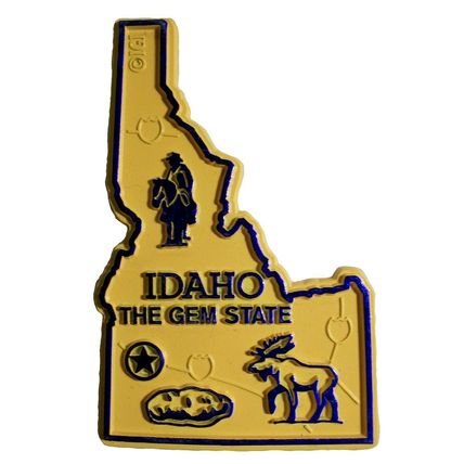 Idaho the Gem State Map Fridge Magnet