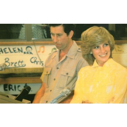 Princess Diana at Alice Springs School Australia 1983 Postcard
