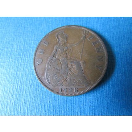 1928 GEORGE V ONE PENNY FREE POST.