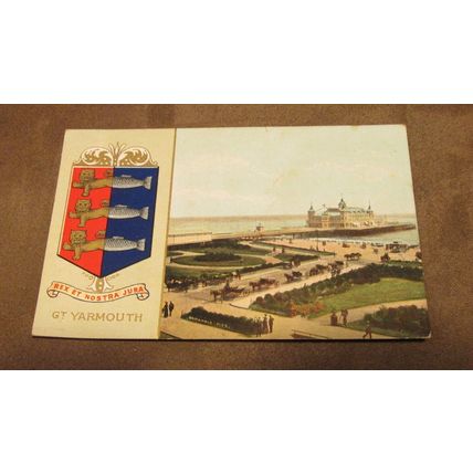 1907 fr B&R Camera series postcard -Pier & Heraldry -Great Yarmouth Norfolk